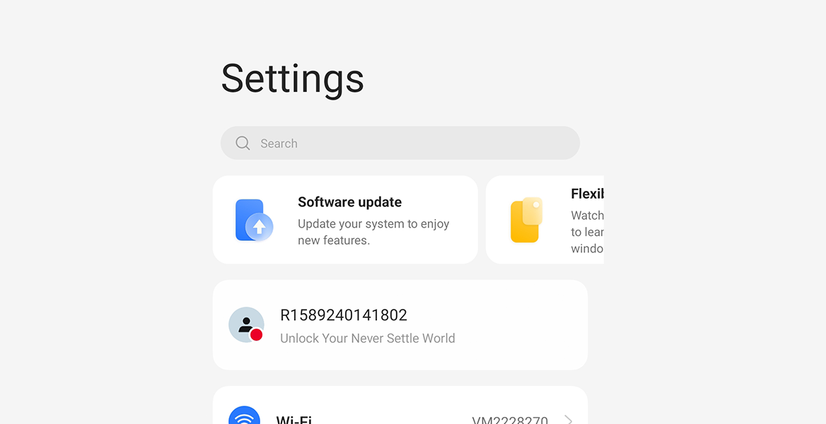 Open your phone's Settings app